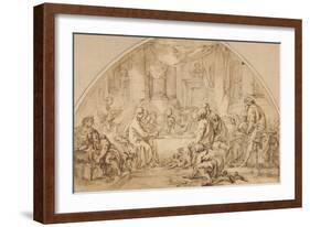 Study for the Last Supper, C.1792-Jean-Baptiste Huet-Framed Giclee Print