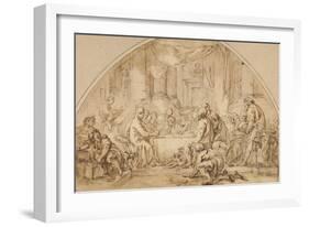 Study for the Last Supper, C.1792-Jean-Baptiste Huet-Framed Giclee Print