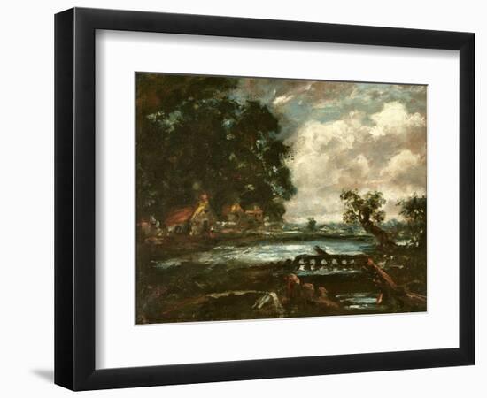 Study for the Leaping Horse (View on the Stour)-John Constable-Framed Giclee Print