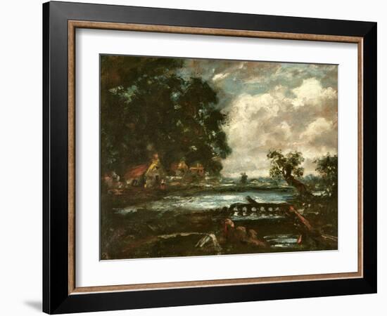 Study for the Leaping Horse (View on the Stour)-John Constable-Framed Giclee Print