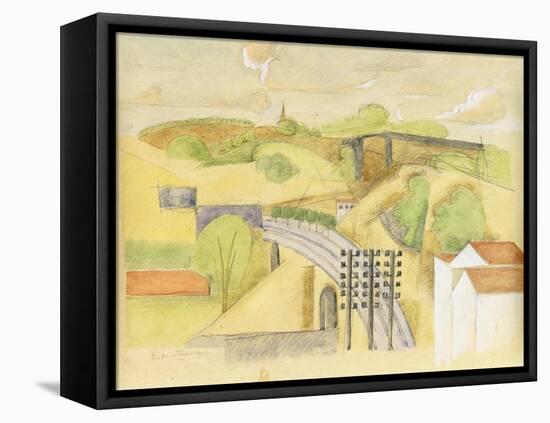 Study for the Meulan Viaduct; Etude Pour Le Viaduc de Meulan, 1912-Roger de La Fresnaye-Framed Premier Image Canvas