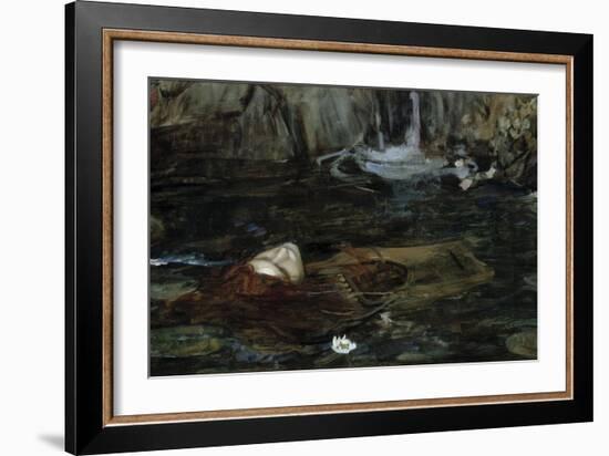 Study for the Nymphs Finding the Head of Orpheus-John William Waterhouse-Framed Giclee Print