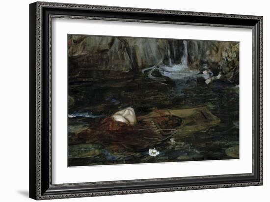 Study for the Nymphs Finding the Head of Orpheus-John William Waterhouse-Framed Giclee Print