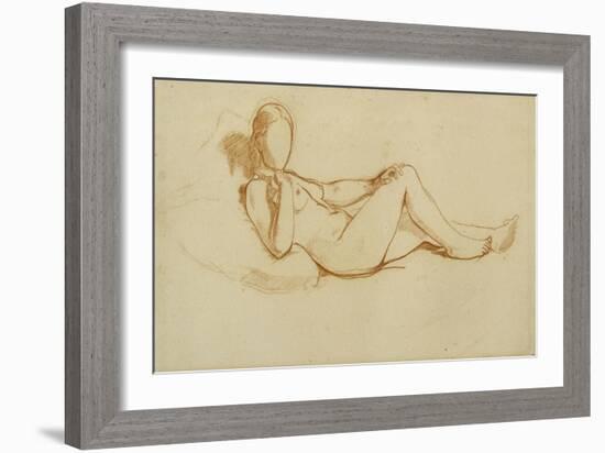 Study for the Olympia: a Woman Lying, Face Not Drawn-Edouard Manet-Framed Giclee Print