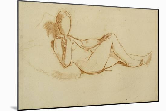 Study for the Olympia: a Woman Lying, Face Not Drawn-Edouard Manet-Mounted Giclee Print