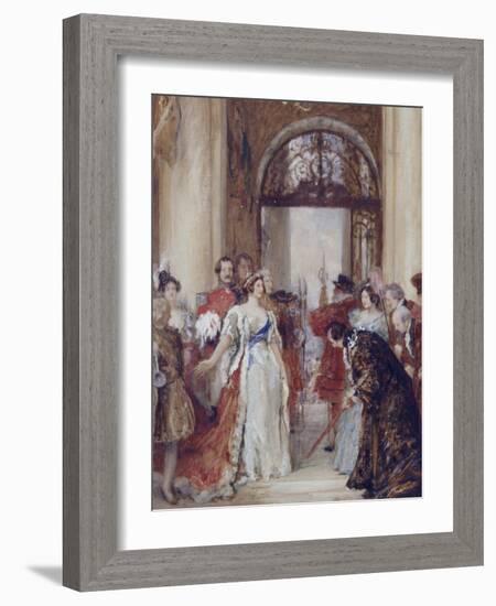 Study for the Opening of the Royal Exchange by Queen Victoria, London, C1891-Robert Walker Macbeth-Framed Giclee Print