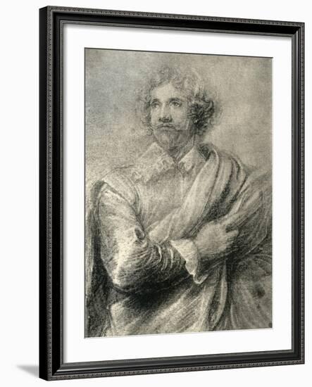 Study for the Painting of the Engraver, Peter De Jode the Younger, 1913-Sir Anthony Van Dyck-Framed Giclee Print