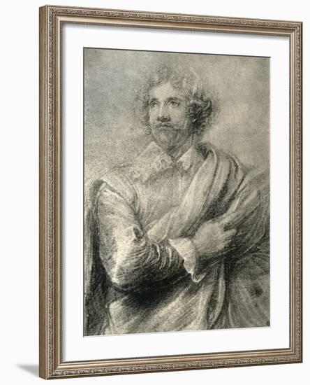 Study for the Painting of the Engraver, Peter De Jode the Younger, 1913-Sir Anthony Van Dyck-Framed Giclee Print