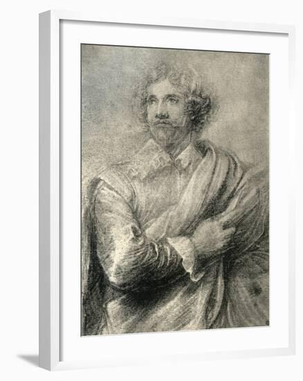 Study for the Painting of the Engraver, Peter De Jode the Younger, 1913-Sir Anthony Van Dyck-Framed Giclee Print