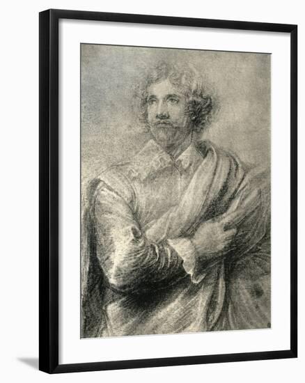 Study for the Painting of the Engraver, Peter De Jode the Younger, 1913-Sir Anthony Van Dyck-Framed Giclee Print