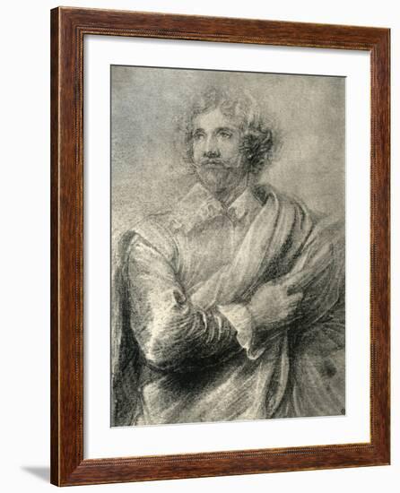 Study for the Painting of the Engraver, Peter De Jode the Younger, 1913-Sir Anthony Van Dyck-Framed Giclee Print