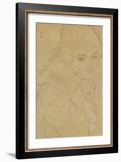 Study for the Painting Portrait Ria Munk III 1917/18-Gustav Klimt-Framed Giclee Print