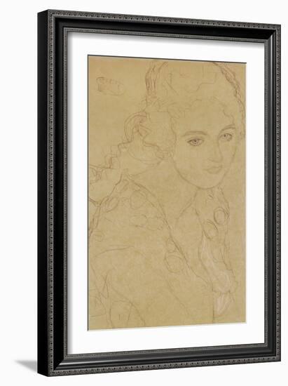 Study for the Painting Portrait Ria Munk III 1917/18-Gustav Klimt-Framed Giclee Print