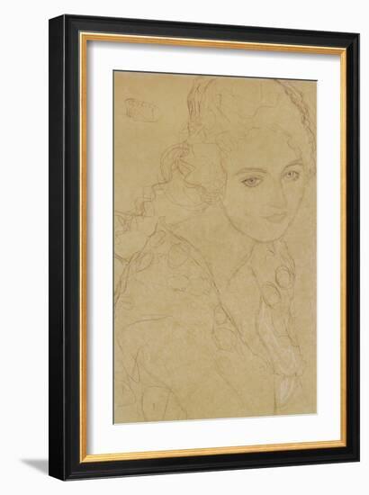 Study for the Painting Portrait Ria Munk III 1917/18-Gustav Klimt-Framed Giclee Print