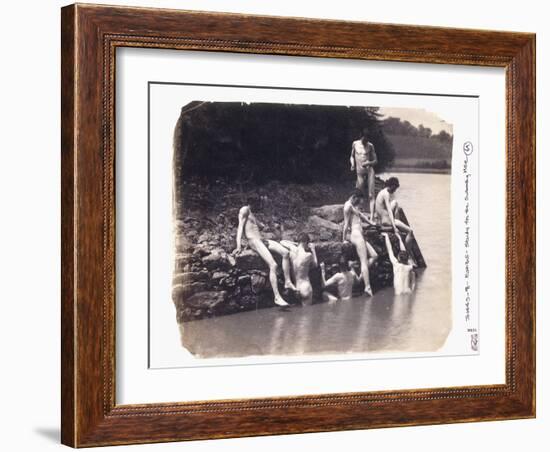 Study for the Painting 'The Swimming Hole', C. 1883-Thomas Cowperthwait Eakins-Framed Giclee Print