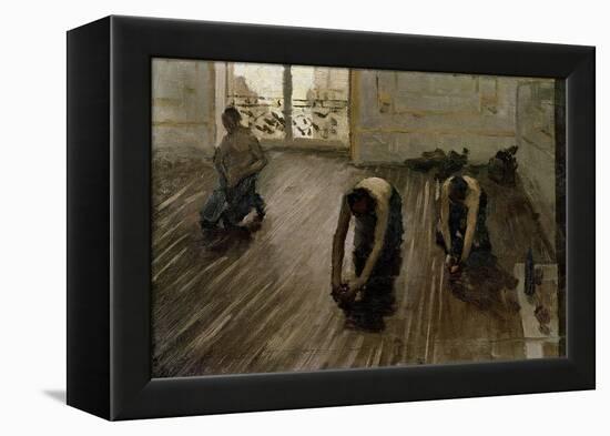 Study for 'The Parquet Planers', 1875-Gustave Caillebotte-Framed Premier Image Canvas