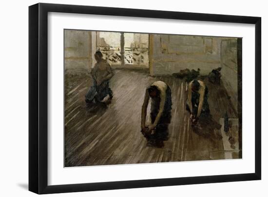 Study for 'The Parquet Planers', 1875-Gustave Caillebotte-Framed Giclee Print