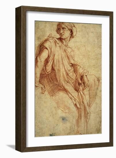 Study for the Phrygian Sibyl, 1511-1512-Raphael-Framed Giclee Print