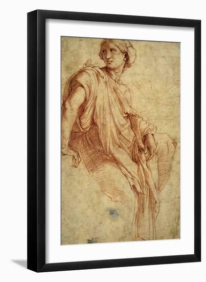Study for the Phrygian Sibyl, 1511-1512-Raphael-Framed Giclee Print