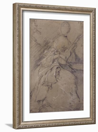 Study for the Portrait of Ann Ford, C.1760-Thomas Gainsborough-Framed Giclee Print