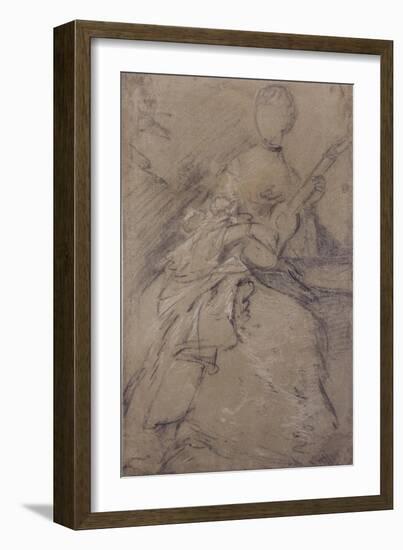 Study for the Portrait of Ann Ford, C.1760-Thomas Gainsborough-Framed Giclee Print