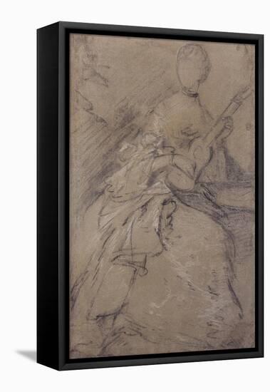 Study for the Portrait of Ann Ford, C.1760-Thomas Gainsborough-Framed Premier Image Canvas