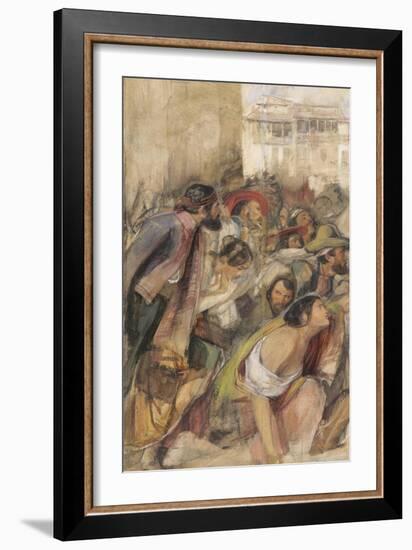 Study for the Proclamation of Don Carlos, C.1834-28-John Frederick Lewis-Framed Giclee Print