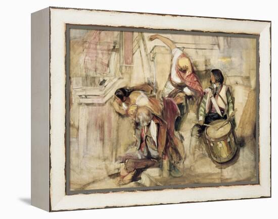 Study for the Proclamation of Don Carlos-John Frederick Lewis-Framed Premier Image Canvas