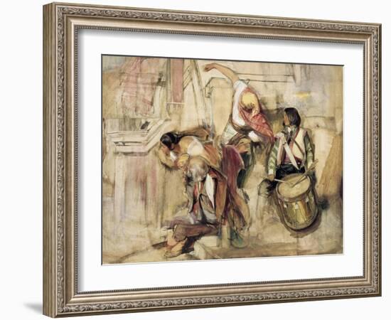 Study for the Proclamation of Don Carlos-John Frederick Lewis-Framed Giclee Print