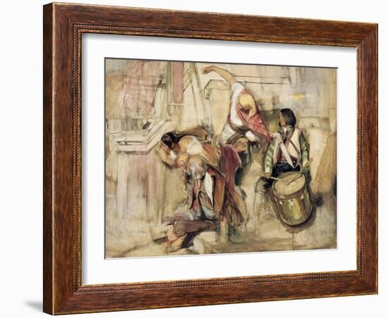 Study for the Proclamation of Don Carlos-John Frederick Lewis-Framed Giclee Print