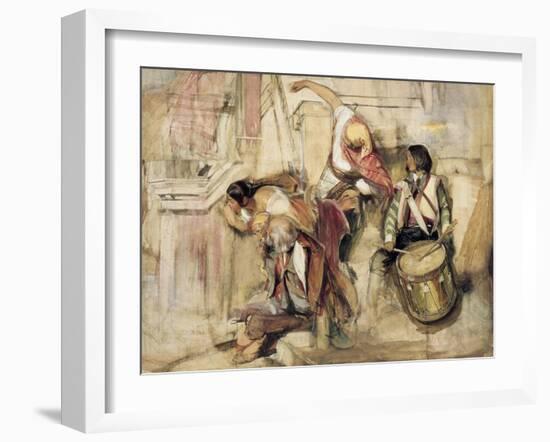 Study for the Proclamation of Don Carlos-John Frederick Lewis-Framed Giclee Print