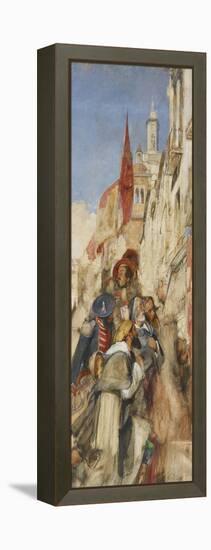 Study for the Proclamation of Don Carlos-John Frederick Lewis-Framed Premier Image Canvas