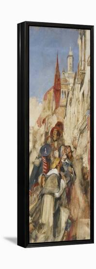 Study for the Proclamation of Don Carlos-John Frederick Lewis-Framed Premier Image Canvas