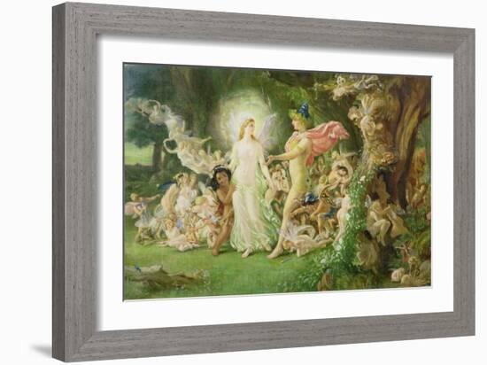 Study for the Quarrel of Oberon and Titania, C.1849 (See also 68757)-Sir Joseph Noel Paton-Framed Giclee Print