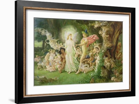 Study for the Quarrel of Oberon and Titania, C.1849 (See also 68757)-Sir Joseph Noel Paton-Framed Giclee Print