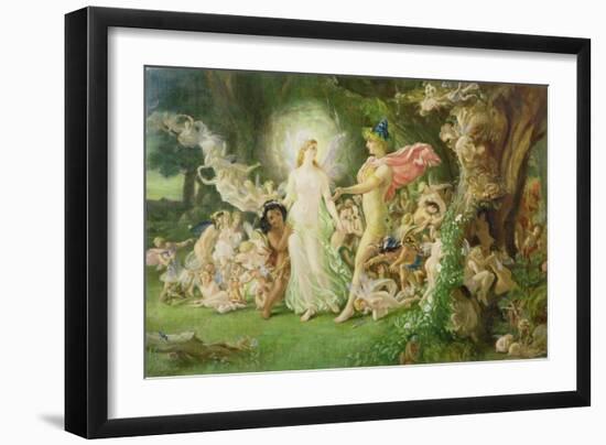 Study for the Quarrel of Oberon and Titania, C.1849 (See also 68757)-Sir Joseph Noel Paton-Framed Giclee Print