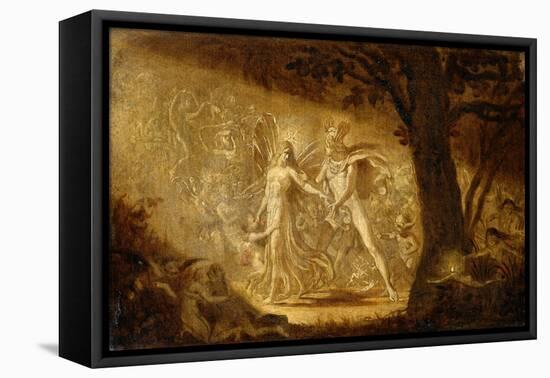 Study for the Quarrel of Oberon and Titania, C.1849 (W/C) (See also 68757)-Sir Joseph Noel Paton-Framed Premier Image Canvas