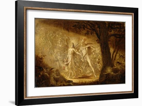 Study for the Quarrel of Oberon and Titania, C.1849 (W/C) (See also 68757)-Sir Joseph Noel Paton-Framed Giclee Print