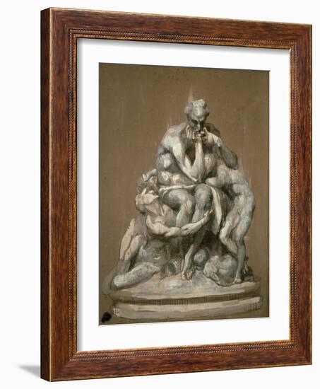 Study for the Sculpture 'Ugolino and His Children', 1860-Jean-Baptiste Carpeaux-Framed Giclee Print