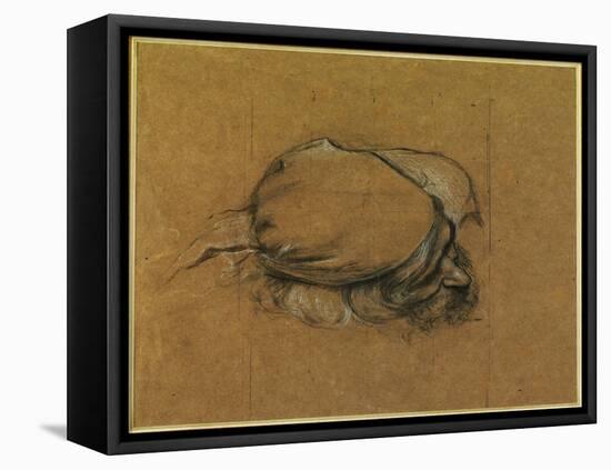 Study for 'The Sea Maiden' (Charcoal Heightened with Chalk)-Herbert James Draper-Framed Premier Image Canvas