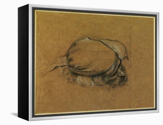 Study for 'The Sea Maiden' (Charcoal Heightened with Chalk)-Herbert James Draper-Framed Premier Image Canvas