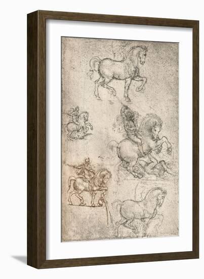 Study for the Sforza Monument, c1482-c1499 (1883)-Leonardo Da Vinci-Framed Giclee Print