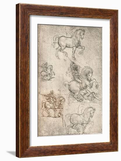 Study for the Sforza Monument, c1482-c1499 (1883)-Leonardo Da Vinci-Framed Giclee Print