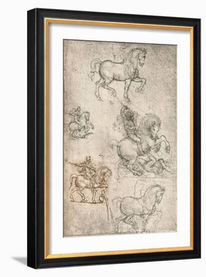 Study for the Sforza Monument, c1482-c1499 (1883)-Leonardo Da Vinci-Framed Giclee Print