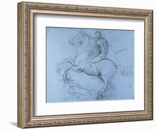 Study for the Sforza Monument, C1488-1493-Leonardo da Vinci-Framed Giclee Print