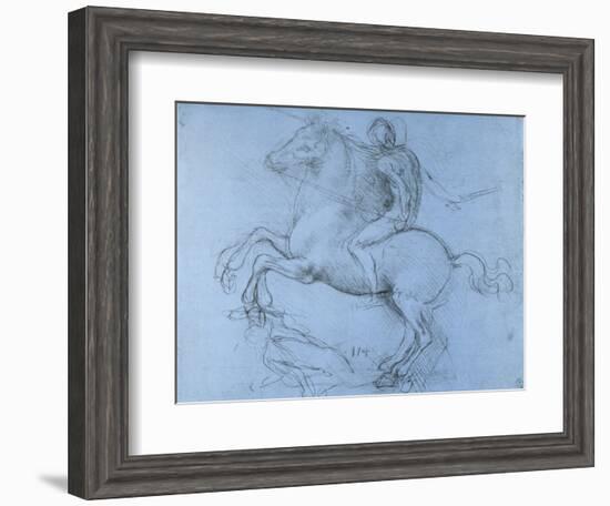 Study for the Sforza Monument, C1488-1493-Leonardo da Vinci-Framed Giclee Print