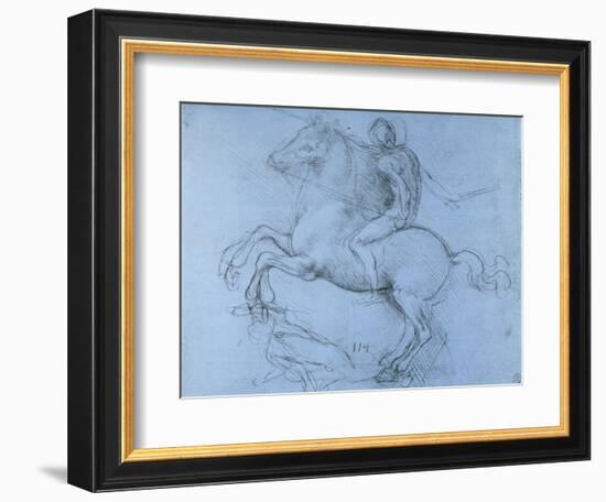 Study for the Sforza Monument, C1488-1493-Leonardo da Vinci-Framed Giclee Print