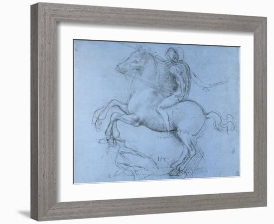 Study for the Sforza Monument, C1488-1493-Leonardo da Vinci-Framed Giclee Print