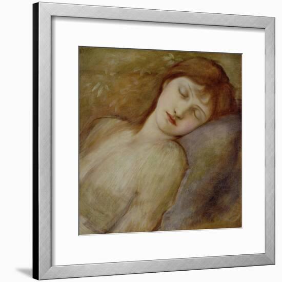 Study for the Sleeping Princess in 'The Briar Rose' Series, c.1881-Edward Burne-Jones-Framed Giclee Print