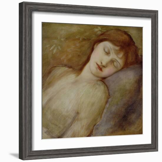 Study for the Sleeping Princess in 'The Briar Rose' Series, c.1881-Edward Burne-Jones-Framed Giclee Print